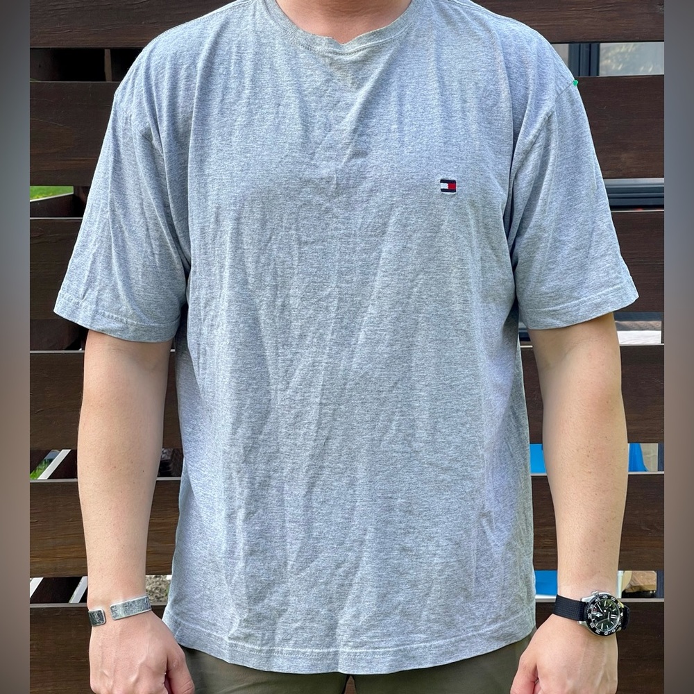 Vintage Tommy Hilfiger Oversized Grey T-Shirt Size XL